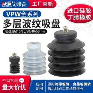 10W 50WN 20W 40W M6工业气动配件 30WS AFS艾弗森多层真空吸盘VP