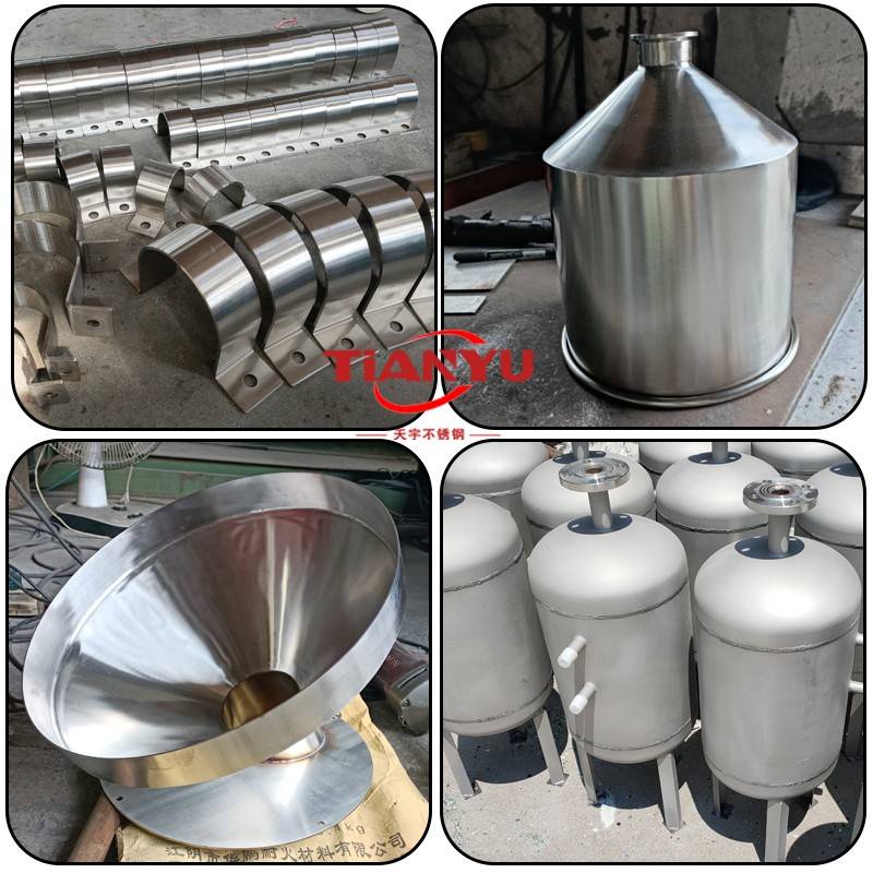 304不锈钢钣金加工卷圆抱箍大小头漏斗变径管316罐体焊接非标定做