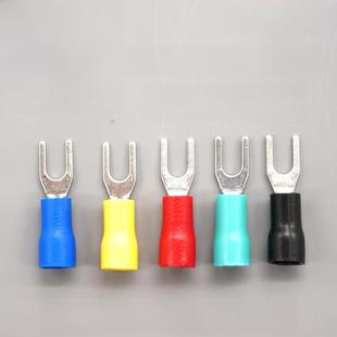 SV1.25 3.2冷压端子叉形U型Y型端子冷压绝缘接线端子0.5厚SV1