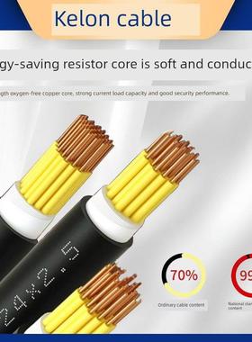 科朗森电缆线国标铜芯KVV22屏蔽线2/3/5芯1.5/2.5/4平方控制线