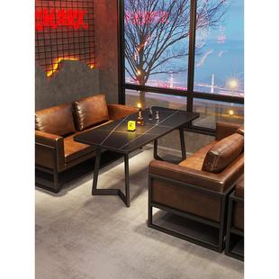 需定制美式覆古小酒馆酒吧卡座沙发清吧咖啡店西餐厅音乐餐吧餐桌