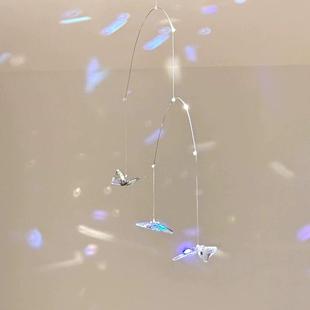 蝶影白月光｜原创设计蝴蝶风铃阳光捕手平衡室内手工diy材料包