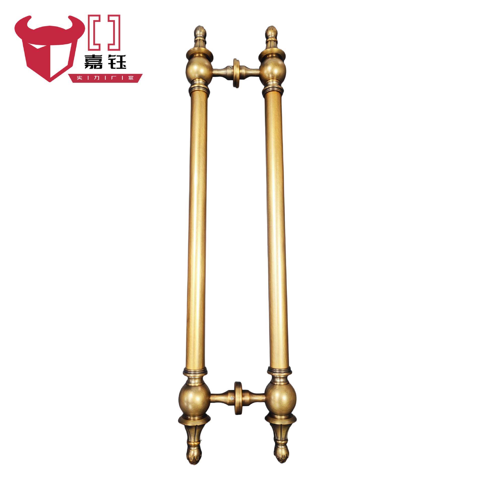 高端豪华别墅大门拉手欧式仿古铜酒店ktv包厢推拉木门大拉手对装