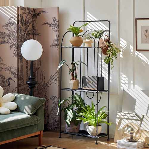3Y花架子客厅落地式室内装饰架阳台置物架多层铁艺植物花盆架艺术