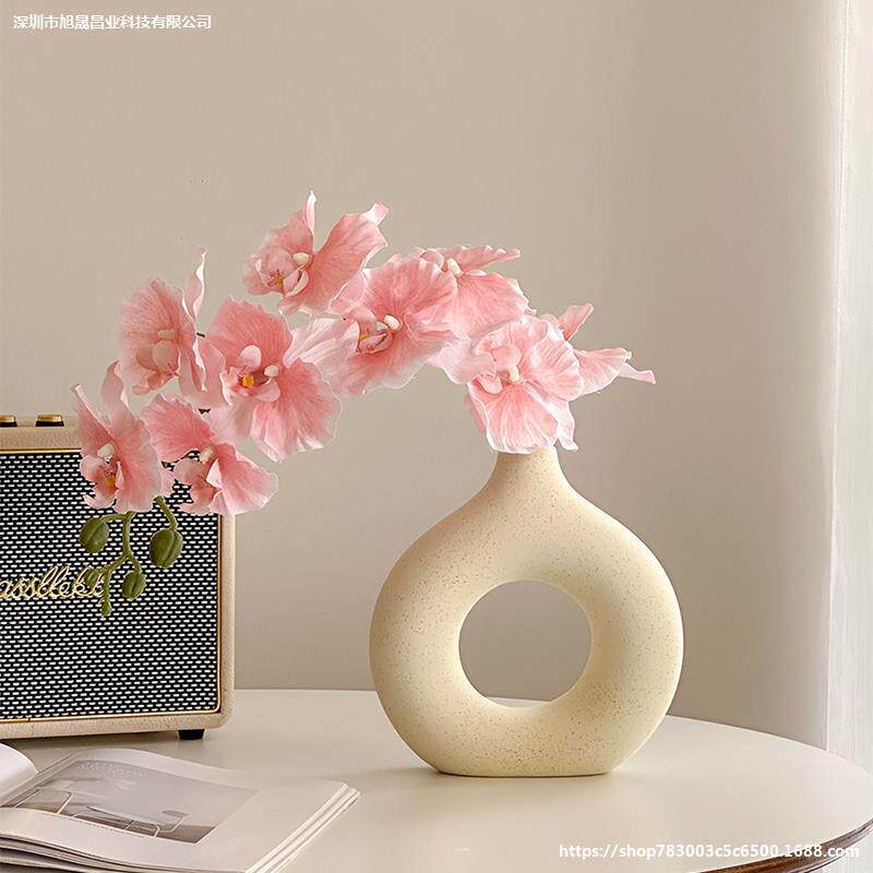 适用于感蝴蝶插花蝴蝶兰仿真单枝蝶兰摆设假花装饰餐桌样板间花卉