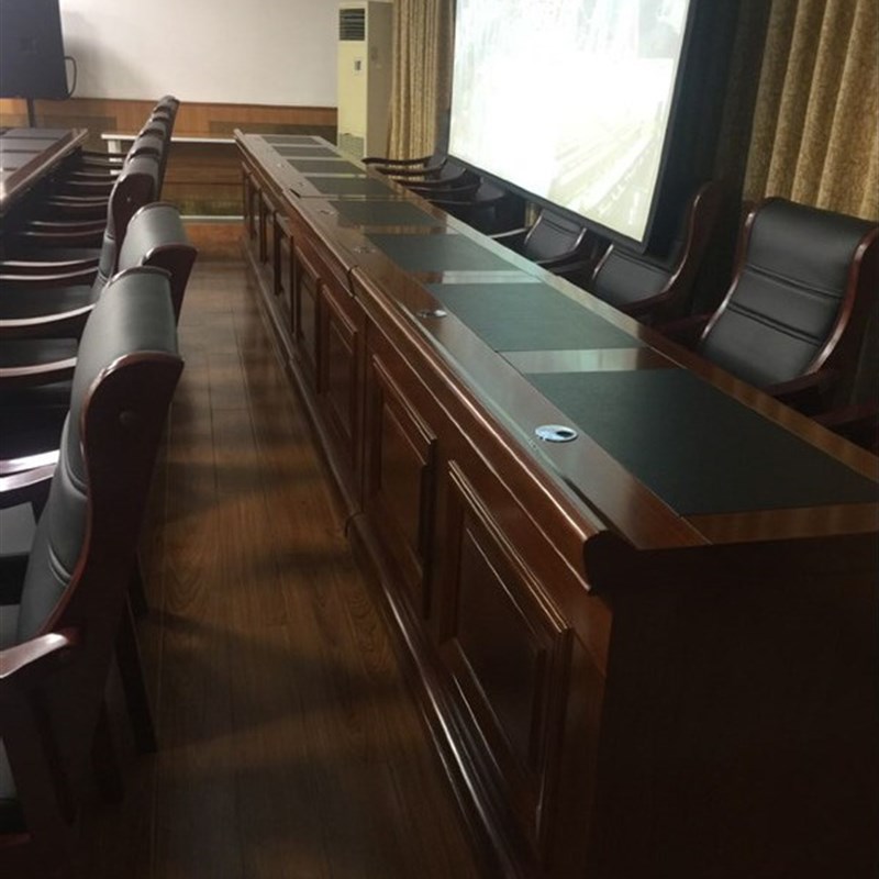 会议室培训桌椅组合主席台会议桌条桌演讲台主席桌实木桌现货