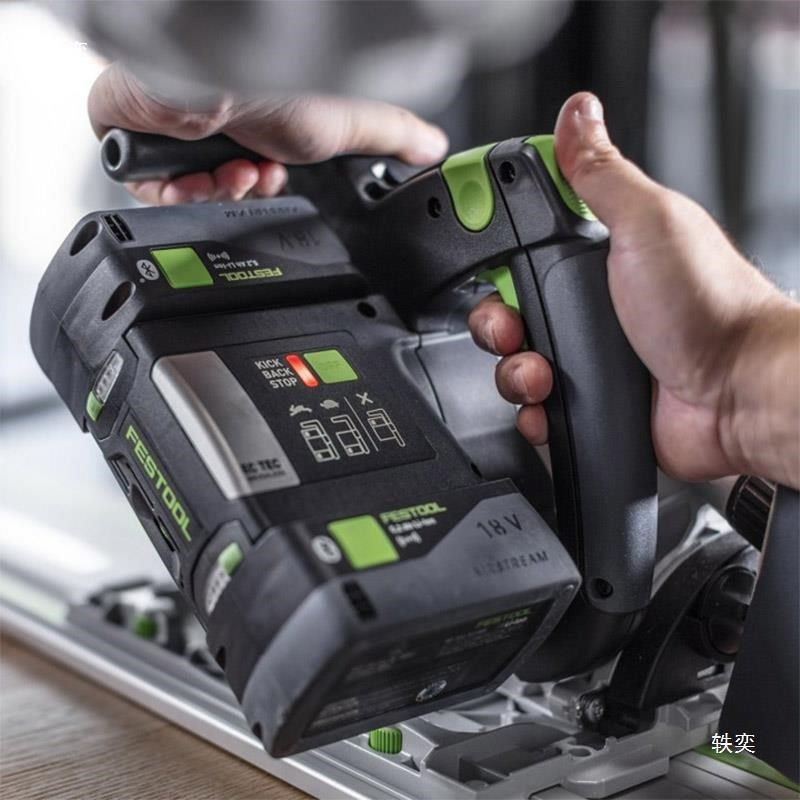 FESTOOL托锂电轨道锯TSC55K无刷电机木工手持充电无尘锯
