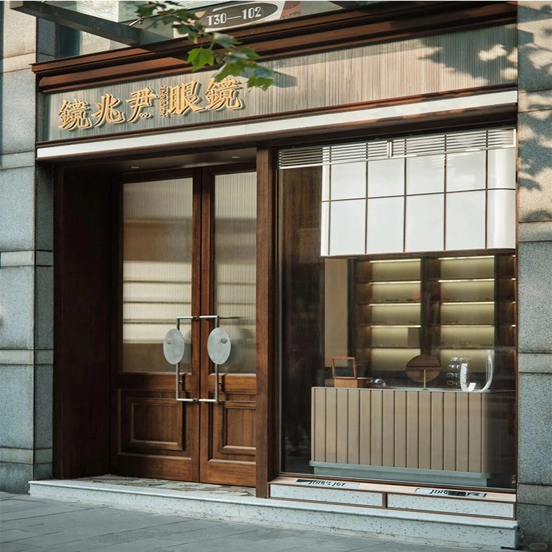 复古眼镜展示柜定制墨镜眼镜架子太阳镜展示架中岛台落地带灯展台