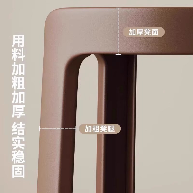 塑料凳子家用加厚结实耐用餐桌可叠放客人备用凳不占空间的风车凳