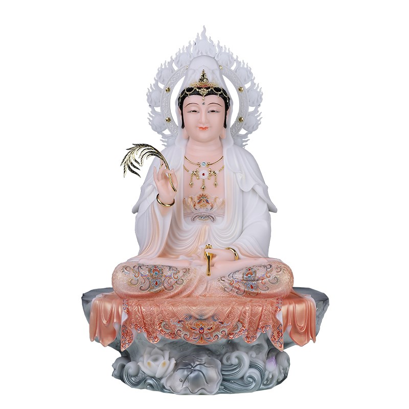 观音菩萨佛像汉白玉南海观音观音娘娘家用供奉大慈大悲观世音菩萨