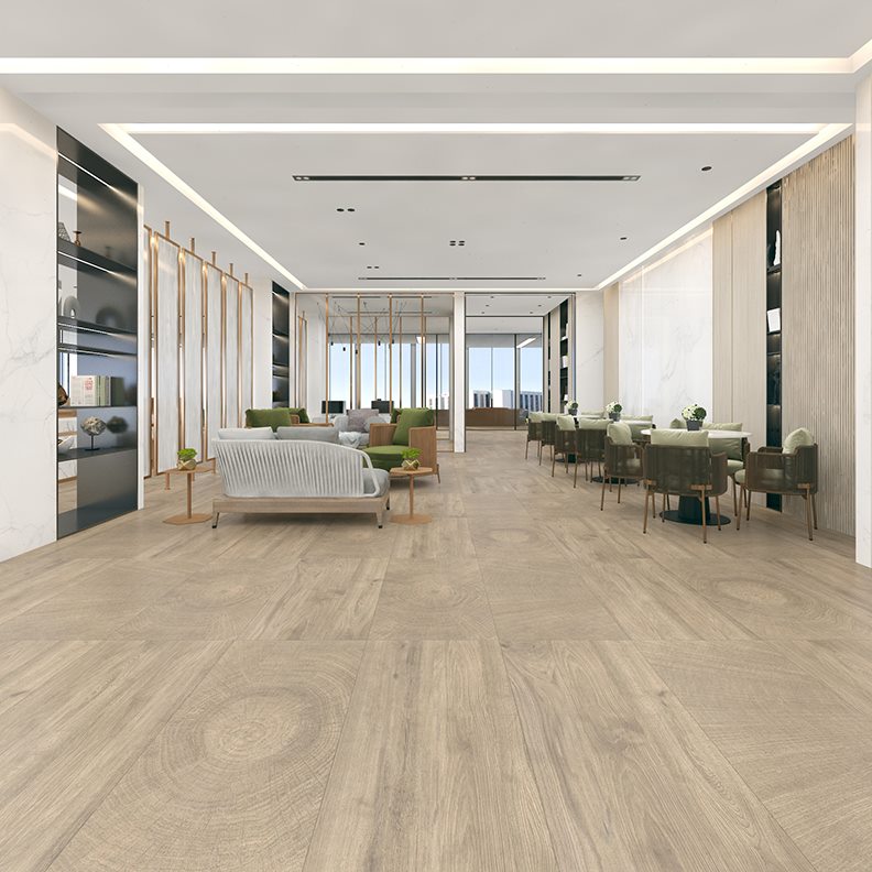 餐厅卧室耐磨60法式复古0年防滑020轮x1木纹砖客风地板砖哑光瓷砖