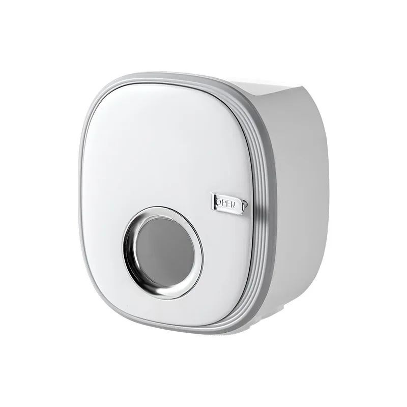 Toilet Paper Container Holder Tissue Box Wall Mounted Bathro