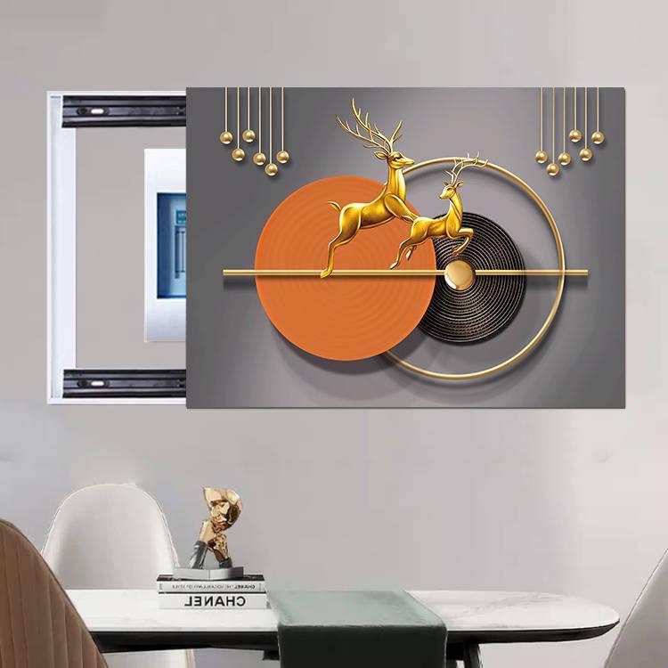 北欧创意电表箱装饰画遮挡配电箱网线盒弱电箱电闸总开关薄款推