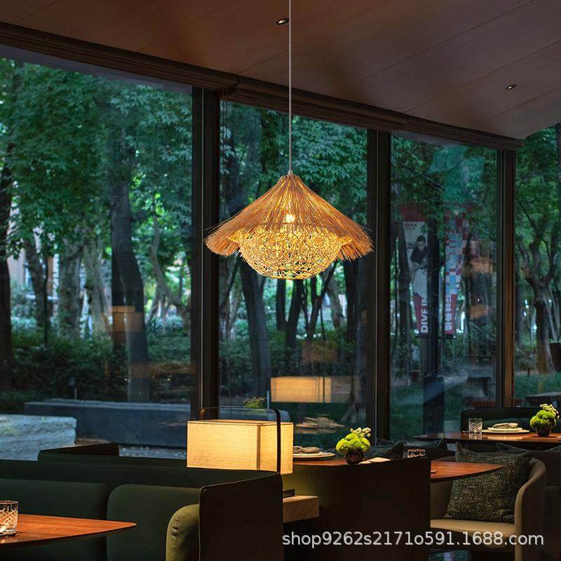 新中式餐厅吊灯创意藤编草帽灯手工编织鸟巢复古创意餐厅罩藤编灯,鲜花速递/花卉仿真/绿植园艺,割草机/草坪机,淘宝优惠券,粉丝福利购,淘宝优惠卷