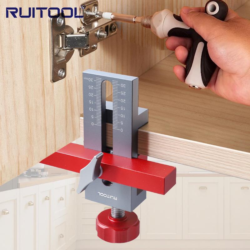 橱柜门安装辅助工具铝合金定位门板固定器木工装衣柜门辅助器