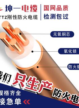 BTTZ国标刚性防火绝缘电缆3/4/5芯低压电力电缆线铜芯矿物质电缆