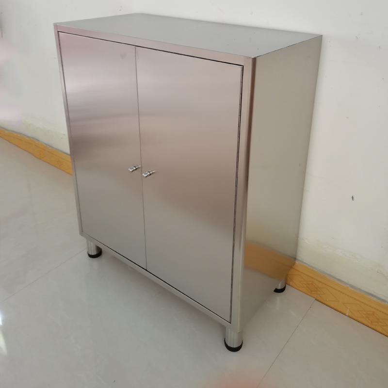 不锈钢厨房橱柜碗柜微波炉置物架阳台落地式储物柜卫生间收纳柜