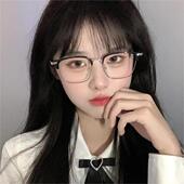 眉线半框文艺眼镜女温柔百搭高颜值防蓝光痞帅可配有度数平光镜框