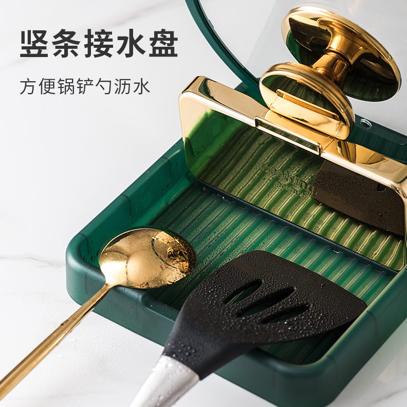 台面厨房置物架式置锅铲架坐放折叠架托神器收纳勺子切菜板锅盖架