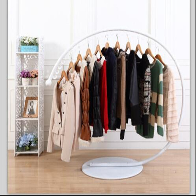 铁艺衣架杆服装店男女货架展示架落地式中岛架侧挂架衣服架子特价