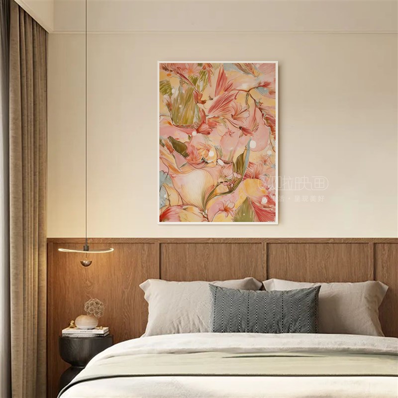 手绘油画立体玄关走廊过道简约抽象客厅沙发背景墙装饰画肌理挂画图片