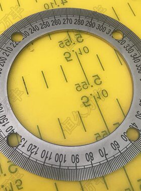 0丰销xA直定位圆形不锈钢盘孔刻度恒久盘 29610万量角器12x配件盘