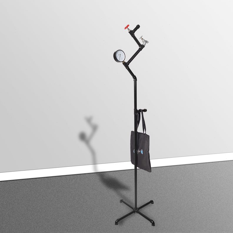 工业风包落地简约服家用衣架铁艺衣帽间架衣服挂卧室水管置物复古