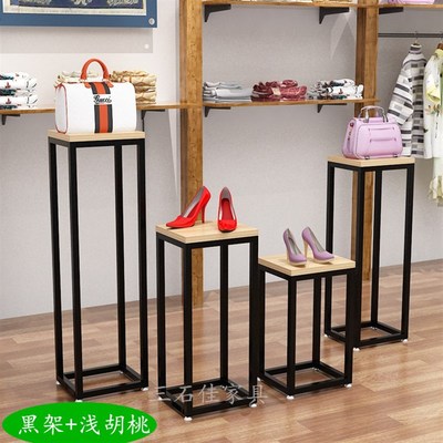 商场流水台橱窗置物架陈列架化妆品包包服装鞋帽高低小台子展示架