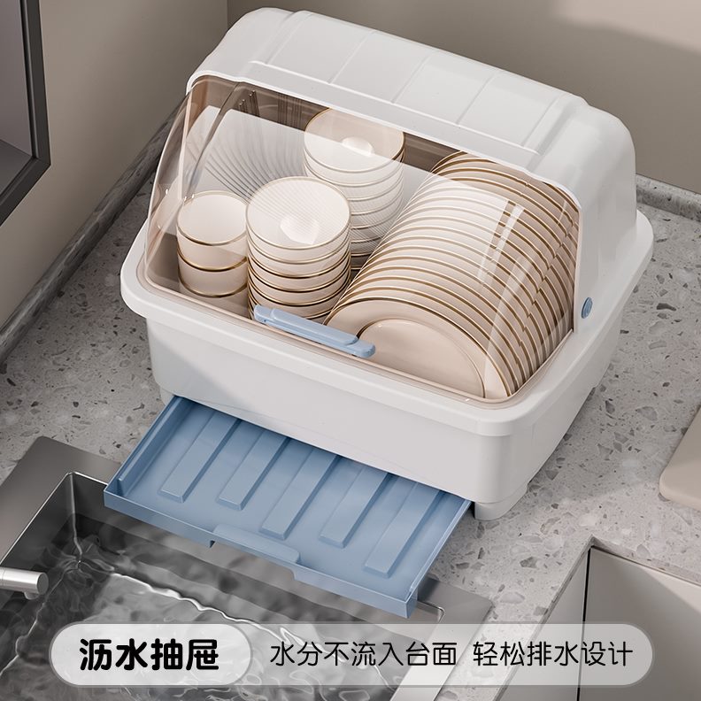 带盖碗盘碗柜家用装餐具收纳盒箱置物架碗碟收纳架放碗厨房筷沥水