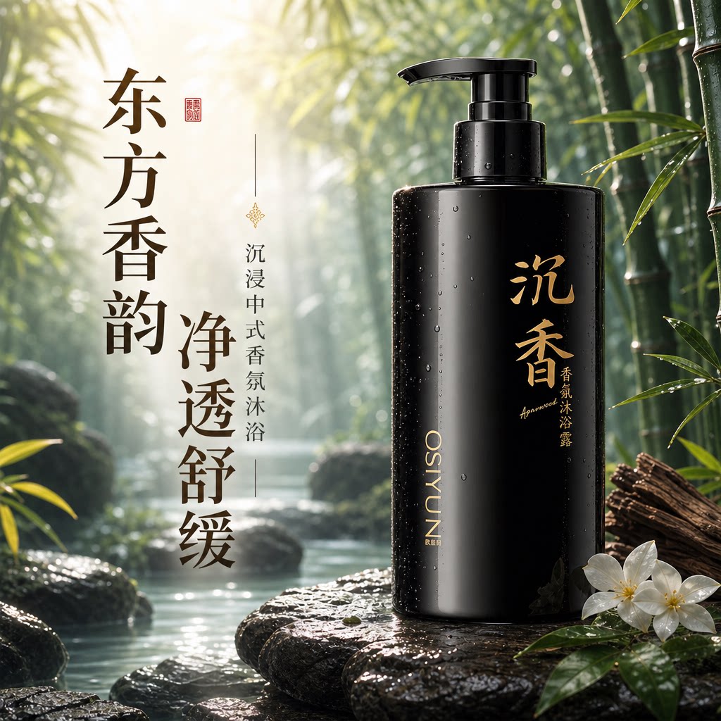 沉香香氛沐浴露持久留香清凉舒爽保湿补水深层清洁滋润肌肤沐浴乳