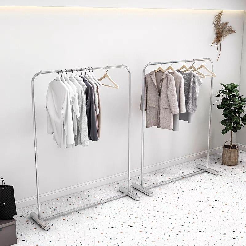 服装店展示架陈列道具中岛落地式挂衣架女装店货架专用不锈钢架子