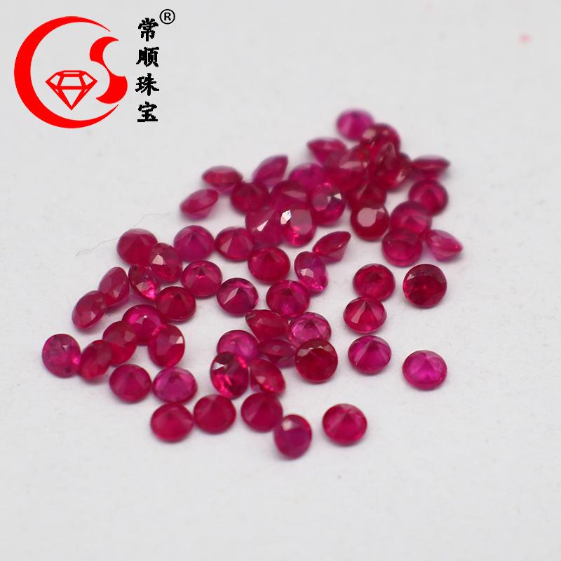 天然红宝石裸石新烧处理圆形5.0mmA货钟表首饰配石镶嵌直销