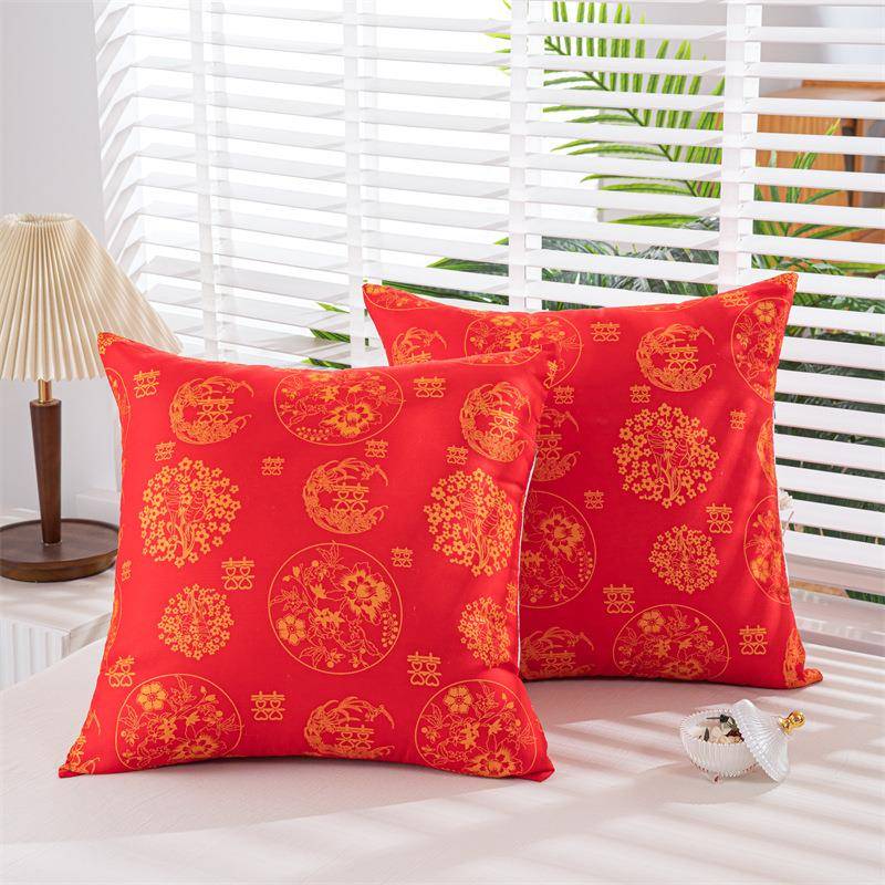 婚庆套件大红色60*60靠枕芯结婚抱枕芯沙发客厅靠背心内胆内芯