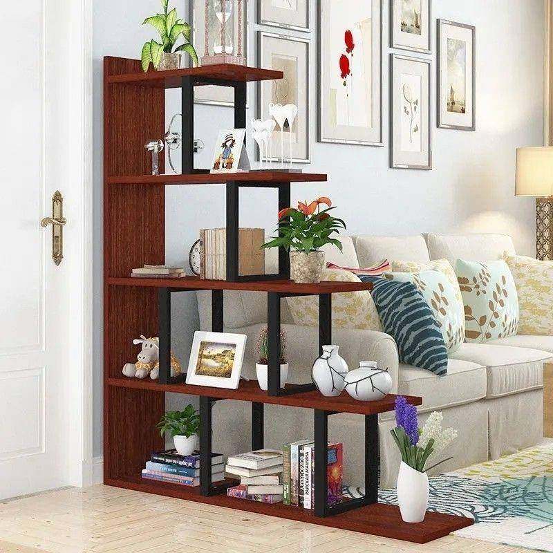 置物架简约现代客厅隔断书柜展示架装饰屏风花架书架钢木多层落地,3C数码配件,USB灯,淘宝优惠券,粉丝福利购,淘宝优惠卷