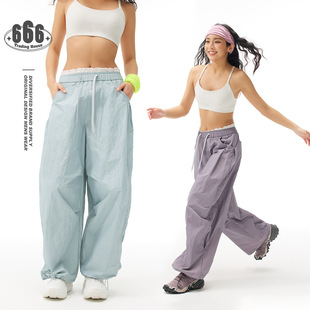 Shibuya Element春夏户外机能风休闲工装裤女双腰头宽松长裤P6262