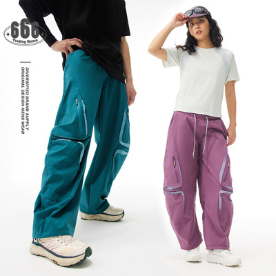Shibuya Element春夏户外机能风口袋工装裤男女阔腿宽松长裤P6261