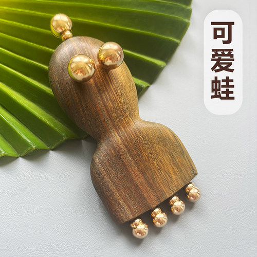 【沐恋正品黄铜】绿檀按摩器