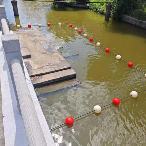河道口围栏警示浮球 水域安全划分标识浮球 饮水区保护浮球