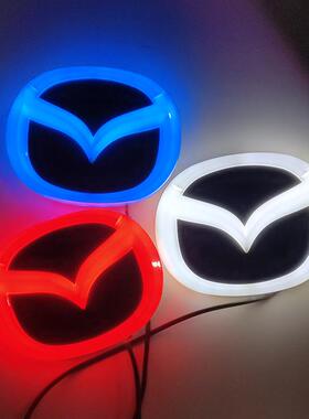 适用于马自达发光标MAZDA睿翼尾灯LED灯冷光发光车标灯4D车标灯