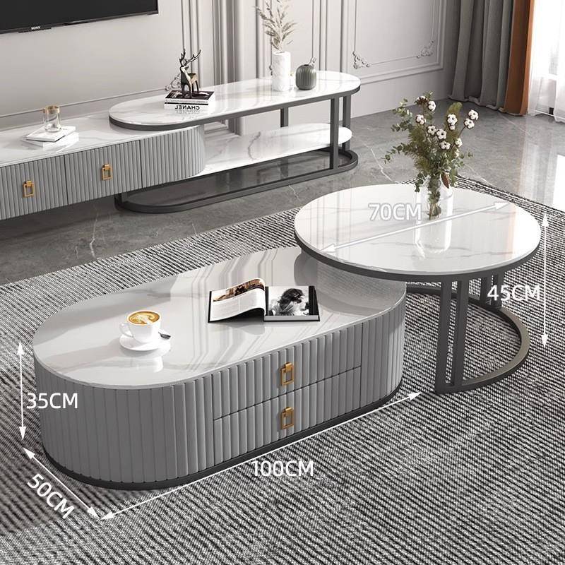 茶几家用客厅简约网红组合茶几小户型紫桐卧室茶几电视柜