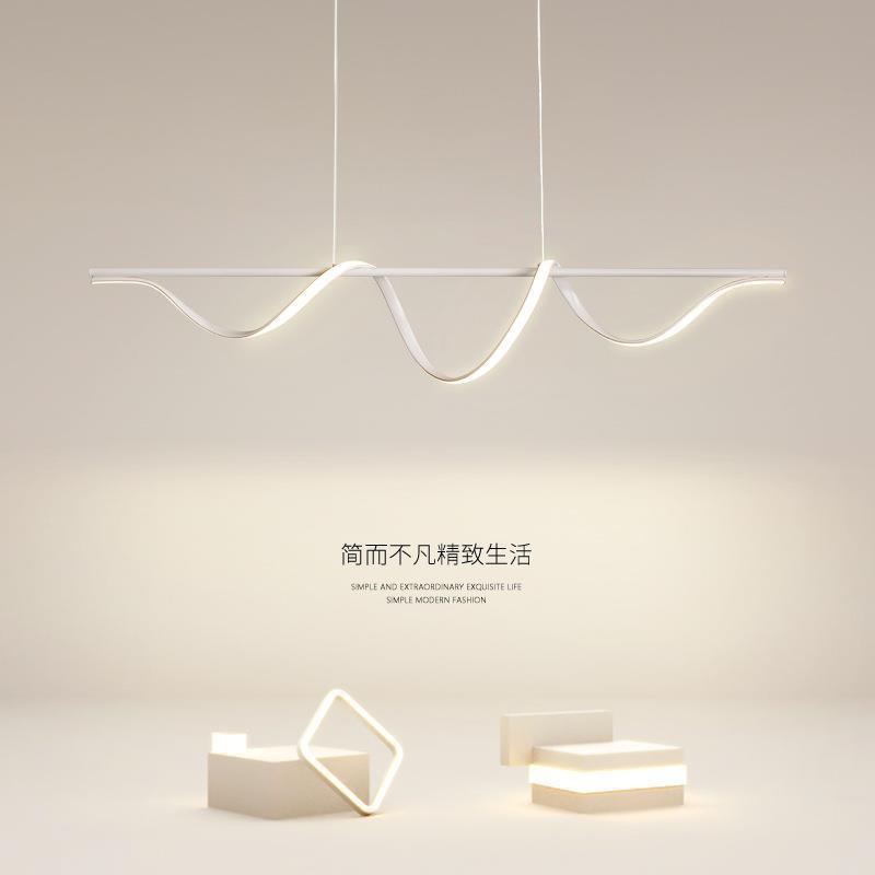 极简长条餐厅吊灯设计师2024年新款现代简约客厅餐厅餐桌吧台灯具