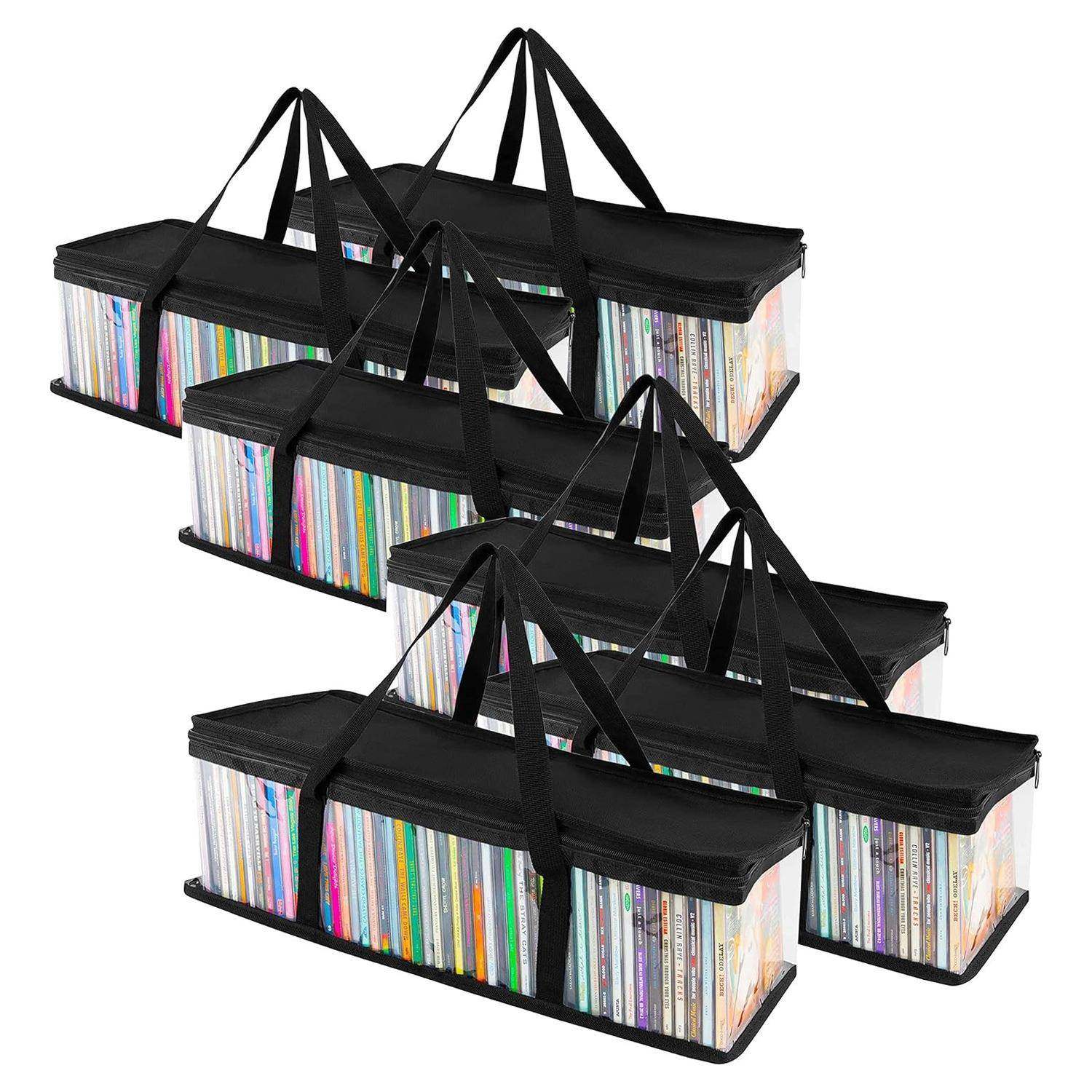 跨境CD手提收纳袋书本透明pvc收纳整理袋防水防潮杂物床底收纳包,3C数码配件,USB灯,淘宝优惠券,粉丝福利购,淘宝优惠卷