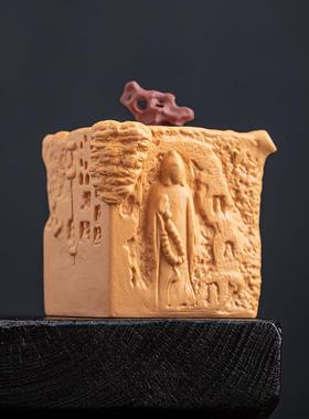 新中式紫砂壶手工茶具泡茶器陶瓷家用功夫小茶壶茶具个性创意摆件