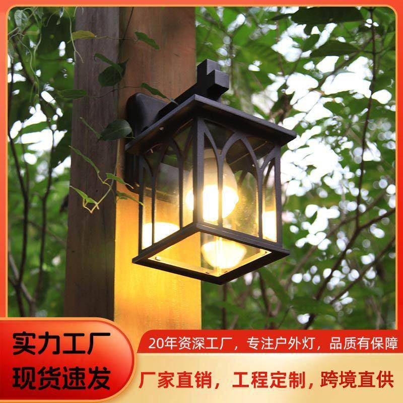 欧式户外防水壁灯简约室外led庭院灯阳台走廊过道灯现代楼梯墙灯