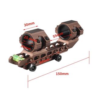 瞄镜水平仪连体管夹后延水平仪连体支架25.4 30mm水平仪管夹