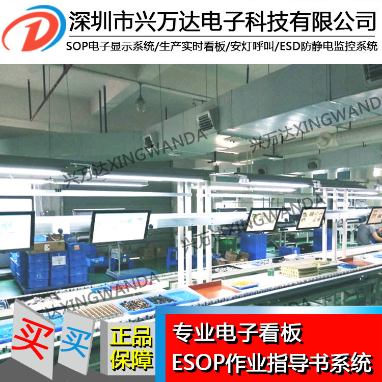 兴万达制造业SOP系统/流水线可视化电子看板系统