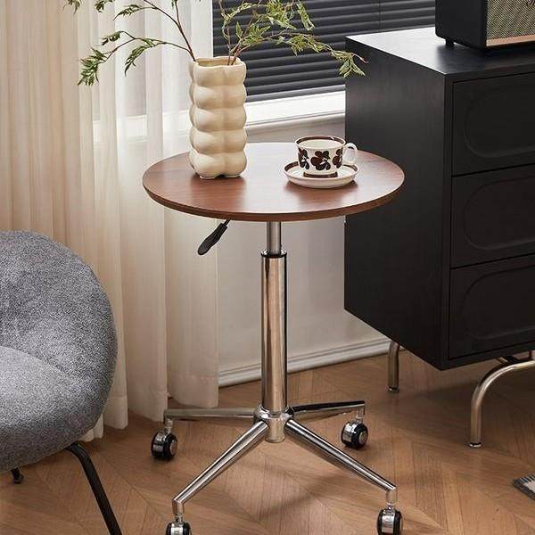 中古风北欧可移动边几沙发边几可升降小圆桌子床边实木升降小茶几,3C数码配件,USB灯,淘宝优惠券,粉丝福利购,淘宝优惠卷