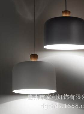 全网低价家利灯饰现代简约北欧时尚艺术灯餐厅书房吧台灯原木铝制