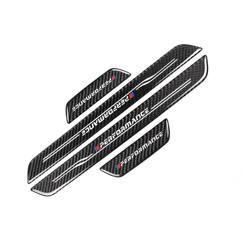 适用宝马E70E71老X5X6门槛条碳纤维防磨刮撞面板保护贴板改装配件