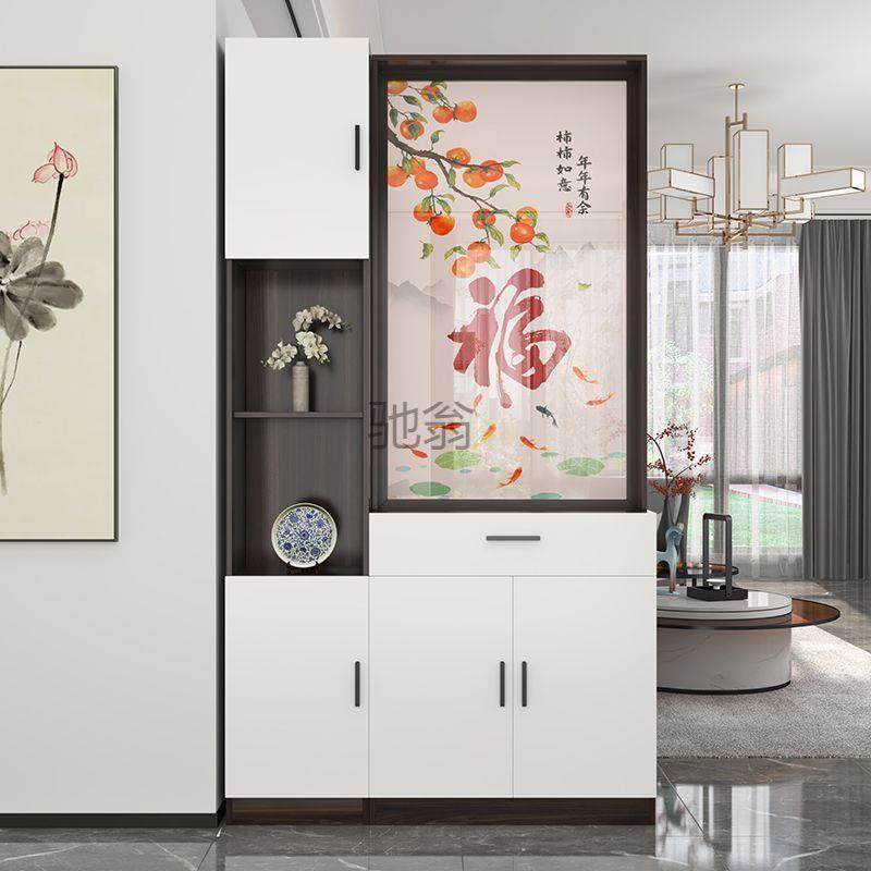 gq正对大门屏风隔断客厅遮挡正对门入户门双面隔断柜